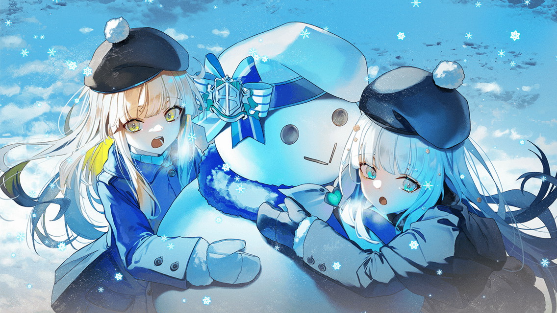 寒さも忘れて雪だるま作り.jpg