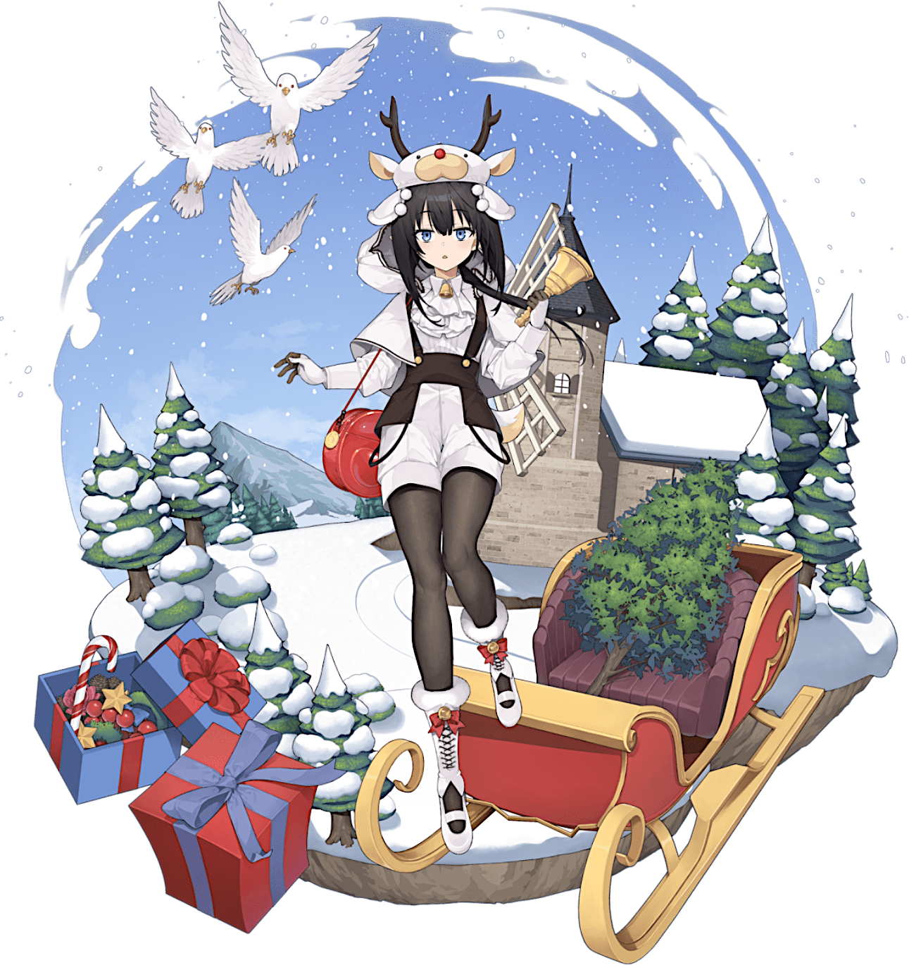 雪ダルマ号☆トナカイさん 雪ダルマ号☆トナカイさん トナカイさんこんにちは、ゆきだるまさん